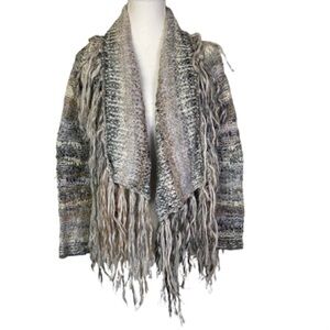 Free People Multicolor Fringe Sweater